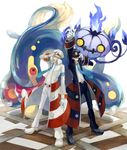  chandelure dunger_boden eelektross gen_5_pokemon grey_hair hat highres kudari_(pokemon) multiple_boys necktie nobori_(pokemon) peaked_cap pokemon pokemon_(creature) pokemon_(game) pokemon_bw uniform 