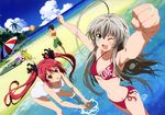  bikini cleavage haiyore!_nyaruko-san hasuta kuuko nyaruko ono_kazumi school_swimsuit shantak-kun swimsuit yasaka_mahiro 