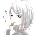  bad_id bad_pixiv_id blush copyright_request short_hair simple_background solo sui_(camellia) translated white_background 