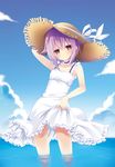  dress kanora koshimizu_sachiko skirt_lift summer_dress the_idolm@ster the_idolm@ster_cinderella_girls 