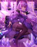  black_fire cleavage fate/grand_order heels pantyhose scathach_skadi 