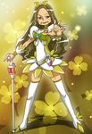  1girl alternate_costume cure_flower flower_tact hanasaki_kaoruko heartcatch_precure! magical_girl nakasone_haiji precure skirt solo 