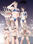  6+boys aleksis_kaidanovsky arm_hair back-to-back bad_id bad_pixiv_id bikini body_hair breasts brothers bulge cheung_wei_tang chuck_hansen crossdressing crossed_arms dog_tags fabulous facial_hair father_and_son flexing hercules_hansen hu_wei_tang jin_wei_tang jpeg_artifacts mako_mori medium_breasts multiple_boys multiple_girls muscle pacific_rim parody pose raleigh_becket reammara salute sasha_kaidanovsky siblings sparkle stacker_pentecost stubble swimsuit triplets 