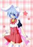  animal_ears artist_request ayasaki_hayate bell blue_eyes blue_hair blush bunny_ears hayate_no_gotoku! jingle_bell male_focus open_mouth otoko_no_ko smile solo thighhighs zettai_ryouiki 