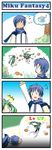  1girl 4koma catstudioinc_(punepuni) comic hatsune_miku head_bump highres kaito level_up silent_comic spring_onion vocaloid |_| 