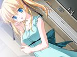  blonde_hair blue_eyes celes_alford dress dutch_angle game_cg long_hair looking_at_viewer natsumegu non-web_source solo tsukasa_yuuki twintails 