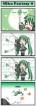  &gt;_&lt; 4koma :d catstudioinc_(punepuni) closed_eyes comic hachune_miku hatsune_miku health_bar heart heart_in_mouth highres loituma multiple_girls o_o open_mouth silent_comic smile spring_onion thai twintails vocaloid xd 