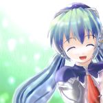  :d ^_^ ^o^ artist_request blush brooch closed_eyes gem green_hair hoshino_yumemi jewelry long_sleeves lowres necktie open_mouth planetarian red_neckwear smile solo twintails upper_body 