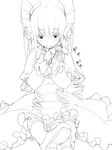  beetle bug fakepucco greyscale insect long_hair monochrome rozen_maiden shinku sketch smile solo 