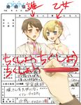  2boys andrei_smirnov blonde_hair blue_eyes blush bride dress flower formal gloves gundam gundam_00 jewelry louise_halevy marriage_certificate multiple_boys necklace out_of_frame pov pov_hands profanity saji_crossroad sb_ryo0528 short_hair suit translation_request wedding wedding_dress 