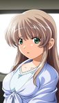  1girl brown_hair game_cg green_eyes kashiwara_sarina katakura_shinji kira_kira 