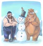  artist_request bear bear_hugger canada hat lumberjack myuutau_tadakichi punch-out!! shovel snow snowman squirrel worktool 