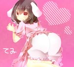  animal_ears ass bloomers brown_hair bunny_ears from_behind inaba_tewi looking_back red_eyes short_hair solo tamagogayu1998 touhou underwear 