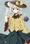  frills green_eyes hat komeiji_koishi solo tamagogayu1998 third_eye touhou white_hair wide_sleeves 