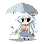  :3 bad_id bad_twitter_id black_eyes blue_hair ex-keine hat horns kamishirasawa_keine long_hair lowres rebecca_(keinelove) ribbon solid_circle_eyes sukusuku_hakutaku tail touhou umbrella 