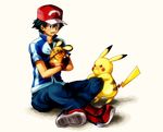  1boy dedenne nintendo pikachu pokemon pokemon_(anime) satoshi_(pokemon) 