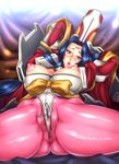  blue_hair breasts glasses juana kyoukaisenjou_no_horizon large_breasts looking_at_viewer momofuki_rio momofuku spread_legs thick_thighs thighs 