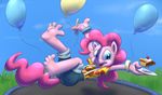  anthro anthrofied balloons blue_eyes clothing collaboration draneas equine female friendship_is_magic hair horse kuroi_wolf mammal my_little_pony pink_fur pink_hair pinkie_pie_(mlp) pony solo trampoline 