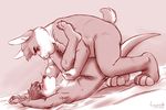  anal_penetration anvil_position blush chubby duo eyes_closed furrybob gay lagomorph lying male mammal missionary_position monochrome mustelid nude on_back otter penetration rabbit sex sweat thick_tail 