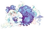  awa_(awaawa) bad_id bad_pixiv_id bow cloud_hair curly_hair dress gothic_lolita hair_bow lolita_fashion long_hair multicolored_hair nia_teppelin ribbon smile solo tengen_toppa_gurren_lagann 