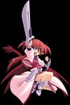  agito_(nanoha) chizakya cosplay levantine lyrical_nanoha magical_girl mahou_shoujo_lyrical_nanoha_strikers signum signum_(cosplay) solo sword weapon 