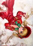  bad_id bad_pixiv_id blonde_hair blue_eyes bonnet doll_joints dress drill_hair frills highres long_hair oil_painting_(medium) rozen_maiden shinku solo tafuto traditional_media 