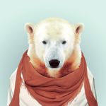  anthro bear black_nose black_sclera blue_background clothed clothing fur looking_at_viewer mammal plain_background polar_bear simple_background solo white_fur yago_partal 
