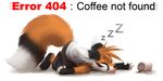  anthro canine coffee cup cute english_text error eyes_closed fennec fox lying male mammal plain_background sleeping sleepy solo text thanshuhai tired tongue white_background 