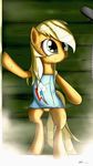  applejack_(mlp) blonde_hair equine female feral friendship_is_magic fur green_eyes hair horse mammal my_little_pony neko-me orange_fur pony pussy solo towel wet 