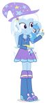  blue_skin boots clothed clothing cub cutie_mark dm29 duo equestria_girls equine female friendship_is_magic fur hair horn horse human humanized mammal multi-colored_hair my_little_pony pony purple_eyes size_difference skirt smile square_crossover trixie_(eg) trixie_(mlp) twinkles white_hair winged_unicorn wings young 