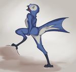  2013 ambiguous_gender anthro avian beak bird butt cloaca digitigrade jay_(bird) open_beak open_mouth presenting presenting_hindquarters solo suggestive tuke 