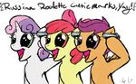  amber_eyes apple_bloom_(mlp) creepy cub cutie_mark_crusaders_(mlp) english_text equine female feral friendship_is_magic fur green_eyes group gun hair horn horse mammal my_little_pony orange_fur paradoxicalreaction pegasus pink_hair plain_background pony purple_eyes purple_hair ranged_weapon red_hair russian_roulette scootaloo_(mlp) signature sweetie_belle_(mlp) text unicorn weapon white_background white_fur wings yellow_fur young 