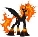  alpha_channel carcks cracks cutie_mark equine female feral fire flare friendship_is_magic frown glowing glowing_eyes hair hi_res horn lava looking_at_viewer magma mammal my_little_pony plain_background princess_celestia_(mlp) solar_flare solo sorelstrasz transparent_background winged_unicorn wings 