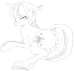  anus cutie_mark equine female feral friendship_is_magic horn horse japananon looking_at_viewer mammal monochrome my_little_pony pony puffy_anus pussy solo twilight_sparkle_(mlp) unicorn 