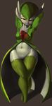  bottomless breasts female gardevoir nintendo pok&#233;mon pok&eacute;mon red_eyes theboogie video_games white_skin wide_hips 