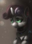  creepy equine female feral friendship_is_magic glowing green_eyes hair horn horse machine mammal mechanical my_little_pony pony raikoh-illust robot solo sweetie_belle_(mlp) sweetie_bot two_tone_hair unicorn 