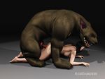  3d bestiality cgi female feral human human_on_feral interspecies male mammal monster rawdarkness sex straight 