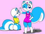  anthro big_butt blue_eyes bottomless butt female gwen hair looking_at_viewer looking_back mammal monkeyxflash one_eye_closed rodent smile squirrel white_hair wink 