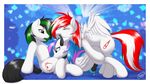  absurd_res agile_cloud anal anal_penetration collar cutie_mark equine feral gay group group_sex hi_res leash male mammal my_little_pony original_character pegasus penetration precum sex skipsy threesome toko_yakkai trancesequence wings 