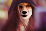  edit female fox looking_at_viewer mammal odysseusut photo_manipulation photomorph real smile solo whiskers 