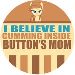  alpha_channel brown_hair button&#039;s_mom button's_mom cyan_eyes english_text equine female fur hair horse looking_at_viewer mammal my_little_pony original_character plain_background pony smile solo tan_fur text transparent_background unknown_artist 