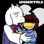  ambiguous_gender animal_ears betrayal bleeding blood caprine cub dying evil_grin evil_smile female goat horn knife mammal open_mouth protagonist_(undertale) quetzadrake smile stab toriel undertale young 