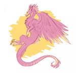  abstract_background ambiguous_gender dragon furred_dragon gryph000 solo wings 