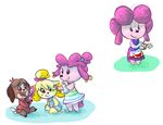  animal_crossing canine cute digby digby_(animal_crossing) female harriet isabelle_(animal_crossing) male mammal nintendo unknown_artist video_games young 