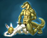  abs all_fours anthro ass_up back balls biceps big_muscles big_penis black_penis blonde_hair breast_squish breasts claws clenched_teeth crocodile doggystyle duo erection fangs female from_behind fur green_skin grin gripping hair holding horn humanoid_penis interspecies kane_ridgescale kneeling lagomorph lying male mammal muscles naomi_kennedy nipples nude on_front pecs penetration penis pink_nose plain_background pose rabbit reptile scales scalie sex sheath slit smile straight tail_grab teeth the_spiner thick_penis toe_claws toned vaginal vaginal_penetration vallhund vein white_fur yellow_eyes yellow_skin 