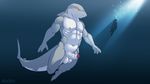  abs anthro balls biceps big_muscles blue_eyes digitalduckstudios dorsal_fin ducko erection fin fins fish grey_skin grin humanoid_penis male marine muscles navel nipples nude pecs penis pose presenting scales shark smile solo swimming toned uncut underwater vein veiny_penis water 