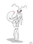  after_sex antennae arthropod blush breasts compound_eyes cum cum_in_pussy cum_inside digitigrade female insect mandibles mantis multi_limb multiple_arms no_nipples pussy sentientsocks solo 