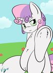  cub equine female feral friendship_is_magic fur green_eyes hair horn horse mammal my_little_pony pony pussy solo spread_legs spreading sweetie_belle_(mlp) two_tone_hair unicorn vixy_(artist) white_fur young 