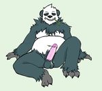  balls bear cum erection eyes_closed male mammal nintendo nude panda pangoro penis plain_background pok&#233;mon pok&eacute;mon relaxing solo video_games 