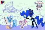  absurd_res aircraft airship blue_hair captain clothing cloud cub english_text equine female feral friendship_is_magic glowing green_eyes hair hat hi_res horn horse jowybean levitation magic mammal mop my_little_pony officer pink_hair pony princess_luna_(mlp) sailor sailor_uniform salute sparkels sparkles sweetie_belle_(mlp) text trixie_(mlp) two_tone_hair unicorn white_hair winged_unicorn wings young 